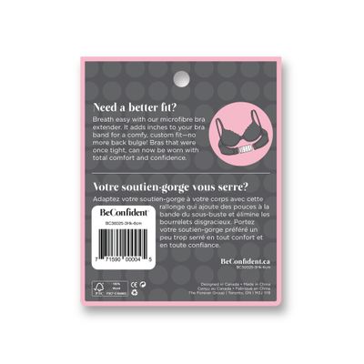 BeConfident 3-Hook Bra Extenders, 3pk