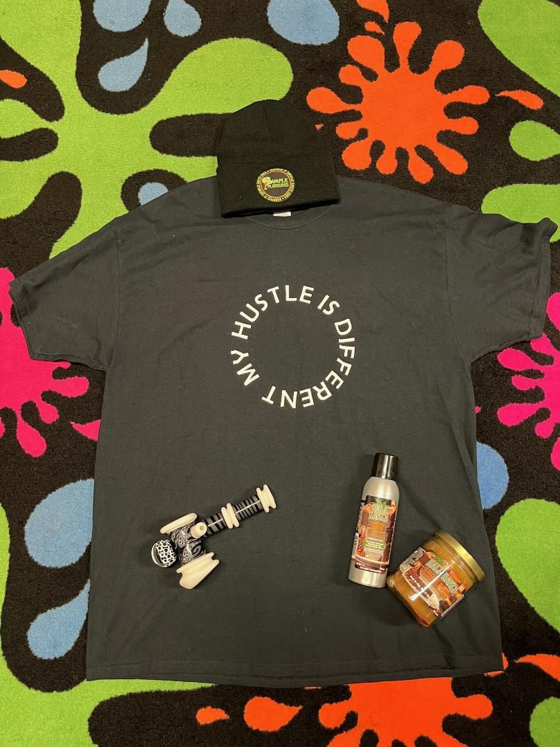 Cloud 9 My Hustle is different T Shirt, Color: Black, Size: Small