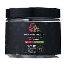 Better Delta Spectrum 100mg CBD + 10MG THC Gummy Cherry Lime