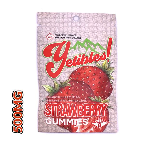 Yetibles THC-O 500mg Gummies Strawberry