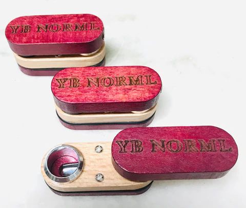 YB Norml Wood Hand Pipe W/ 2 Fold