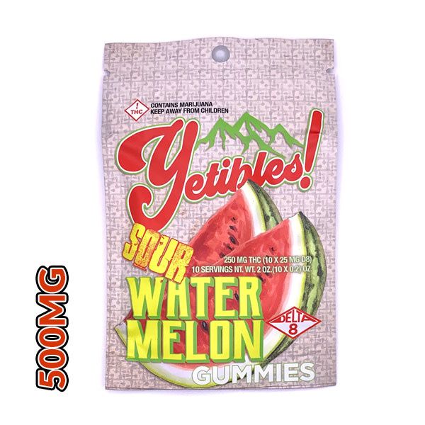 Yetibles THC-O 500mg Gummies Sour Watermelon