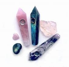 YB Norml Purple Dream Amethyst Crystal Pipe (Rising Moon Hand)