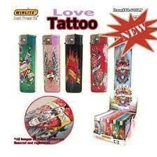 Winlite Electronic Refillable Lighter Love Tattoo