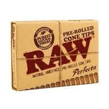Raw Natural Pre Rolled Cone Tips Perfecto 21pk