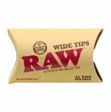 Raw Authentic Wide Pre Rolled Tips 21pk