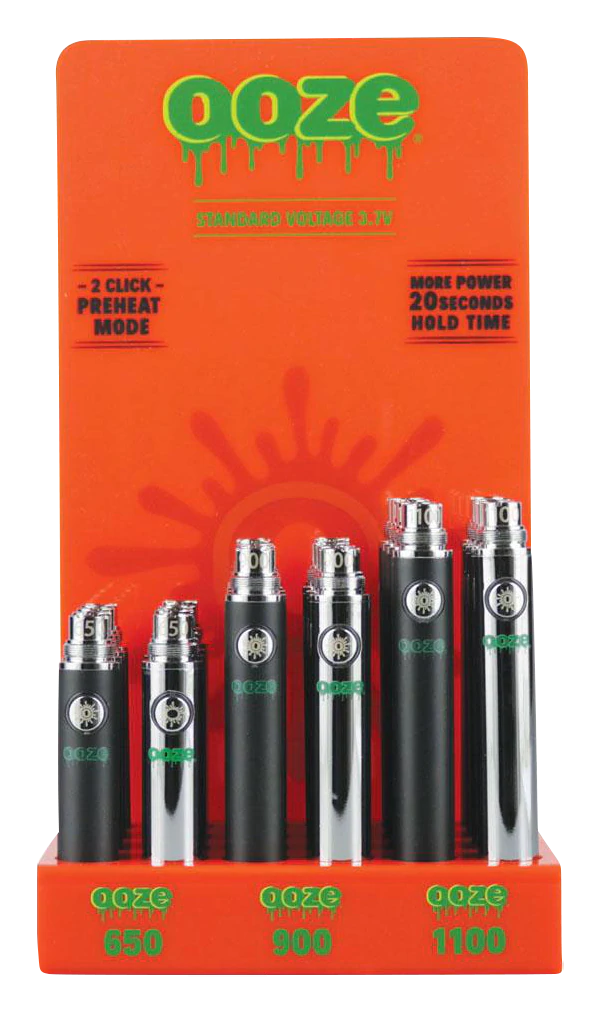 Ooze Standard 3.7V Battery Chrome 650mah