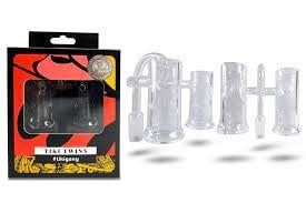 Tiki Twins Quartz 20mm OD Buckets 14mm 90 Degree