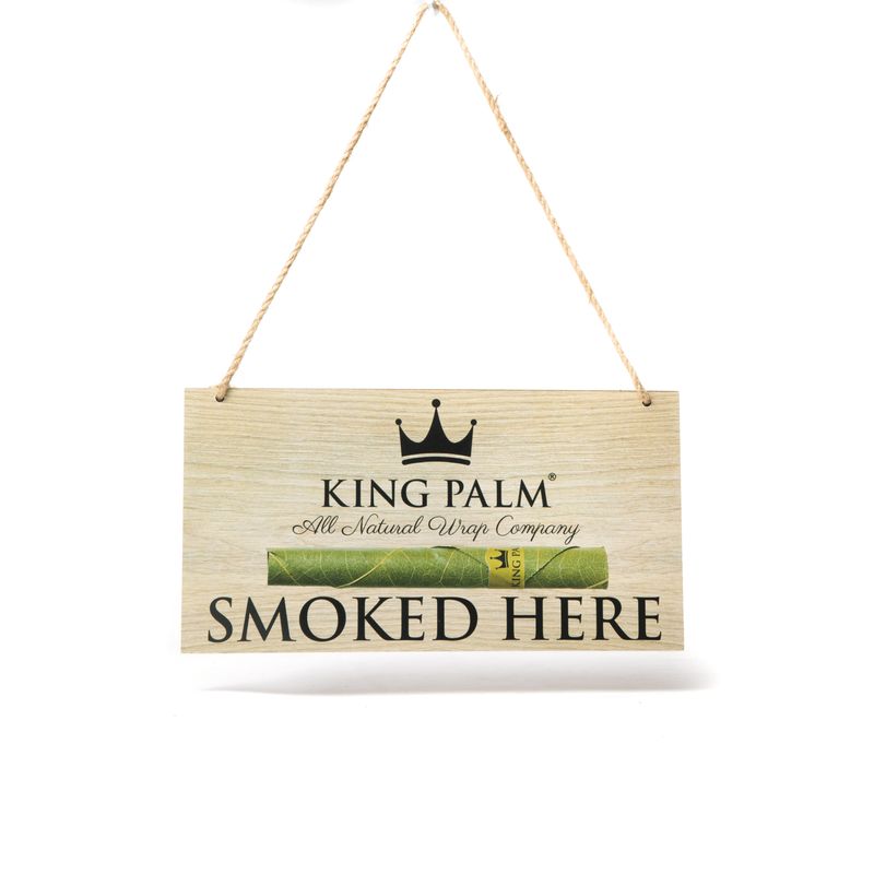 King Palm Smoked Here Sign