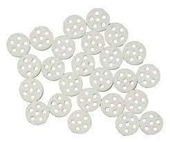 White Ceramic Pipe Screen W/Six Holes
