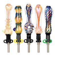 High End Fumed Dab Straw 5&quot;-6&quot; 10mm Asst