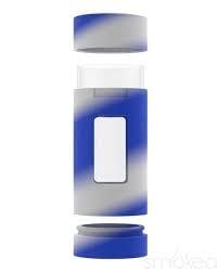 White Rhino Pruf 2 In 1 Silicone Glass Jar Blue/White