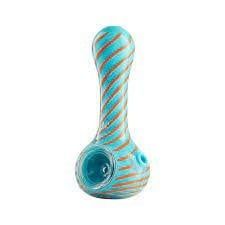 Eyce Oraflex Spiral Spoon Pipe 4&quot; 1306-04 Blue And Orange