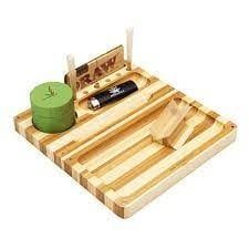 Raw Backflip Rolling Tray Limited Edition Striped Bamboo