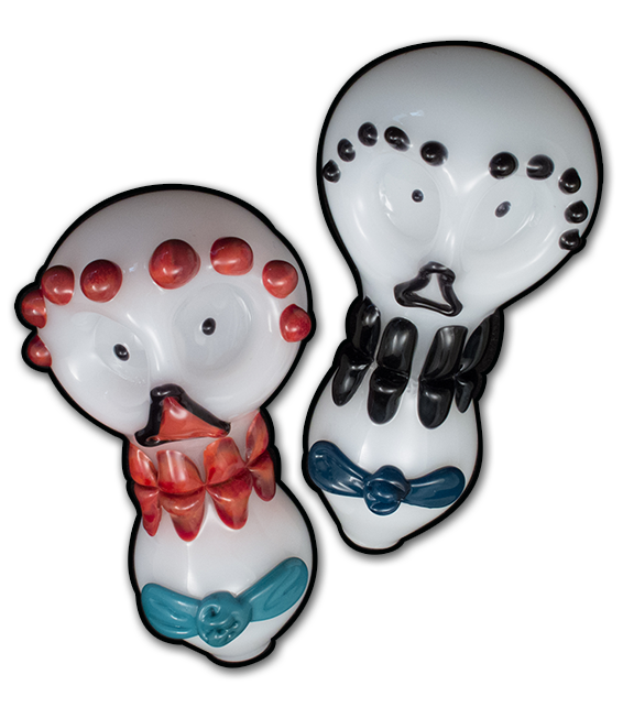 Crush Glass Day Of the Dead Hand Pipe