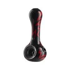 Eyce Oraflex Switch Back Spoon Pipe 4&quot; 1321-03 Black And Red