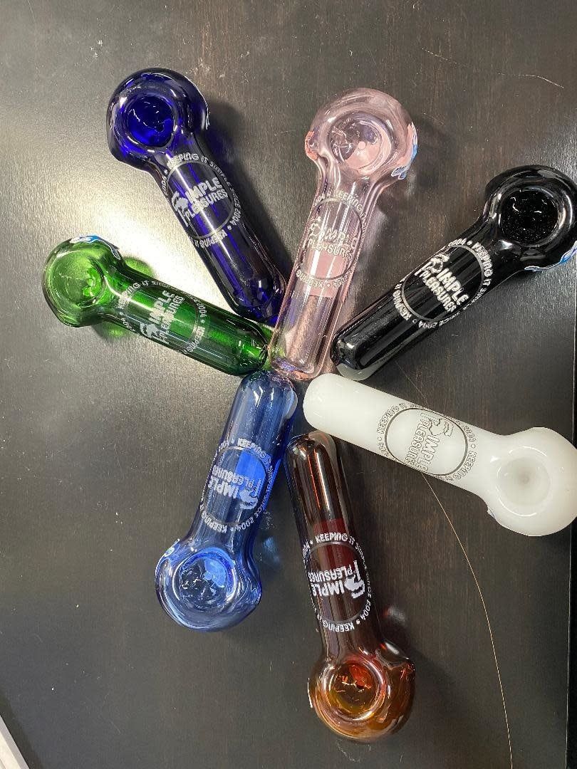 Simple Pleasures Logo Glow Hand Pipe White
