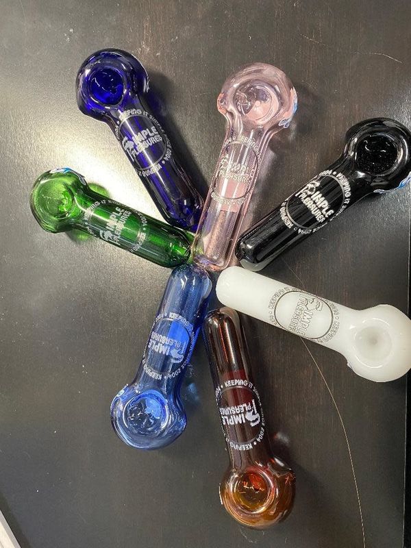 Simple Pleasures Logo Glow Hand Pipe Dark Onyx