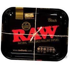 Raw Medium Rolling Tray Black And Gold