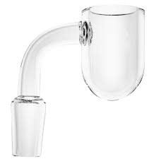 YDD Round Bottom 25mm Flat Top Quartz Banger 14mm Male 90 Degree