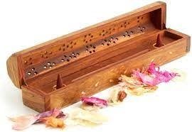 Wooden Coffin-Style Incense Burner