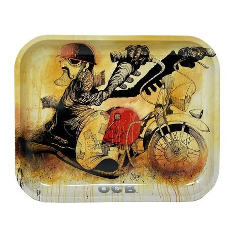 OCB Rolling Tray Large Slow-Burn Motorcycle