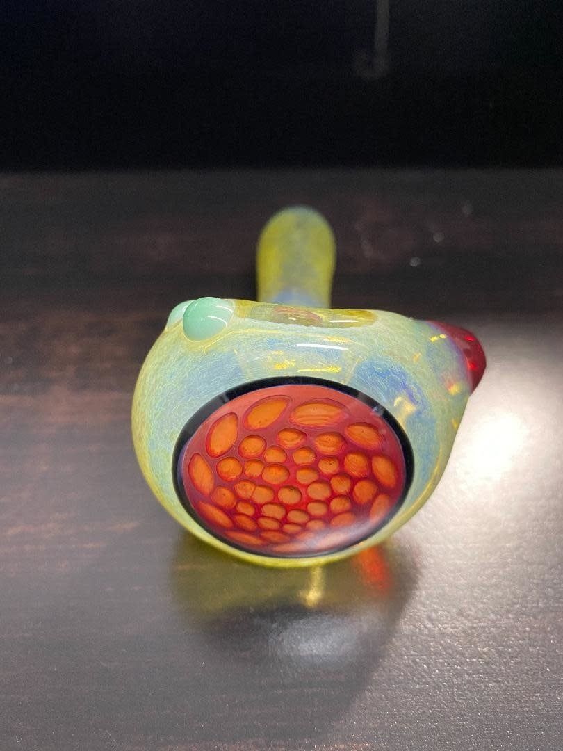 Keebler Glass Honeycomb Hand Pipe Asst Colors