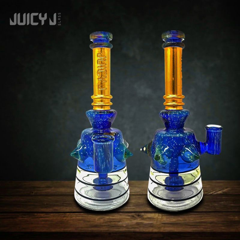 Juicy J Glass 7&quot; Banger Rig UV Thorn Waterpipe