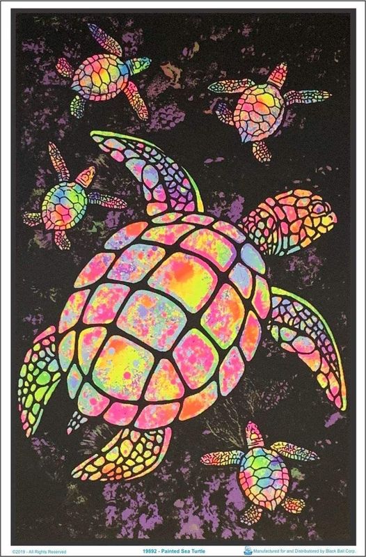 Sea Turtle Blacklight Poster 24&quot;x36&quot; 19892