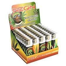 Neon Electronic Disposable Lighter Asst Rasta