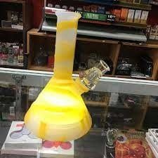 Twisted Labs Silicone Waterpipe Led Glow Stripped Yellow
