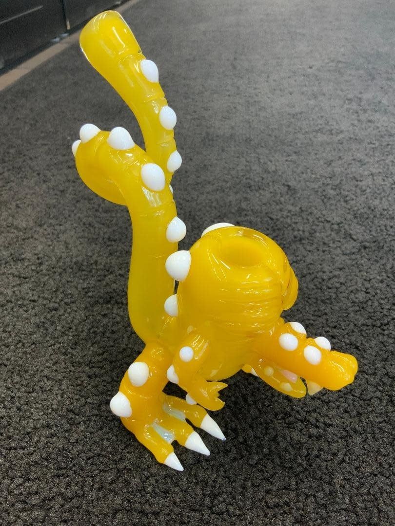 Aaron U Glass Orange gator standing Sherlock