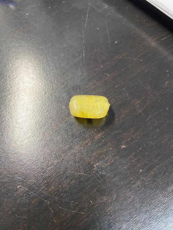 Kevin Beecher Glass Necklace Bead Yellow