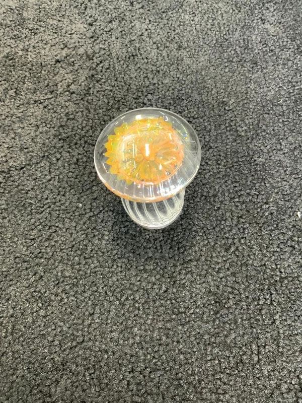 Kevin Beecher Yellow Fumed Bottom Shot Glass