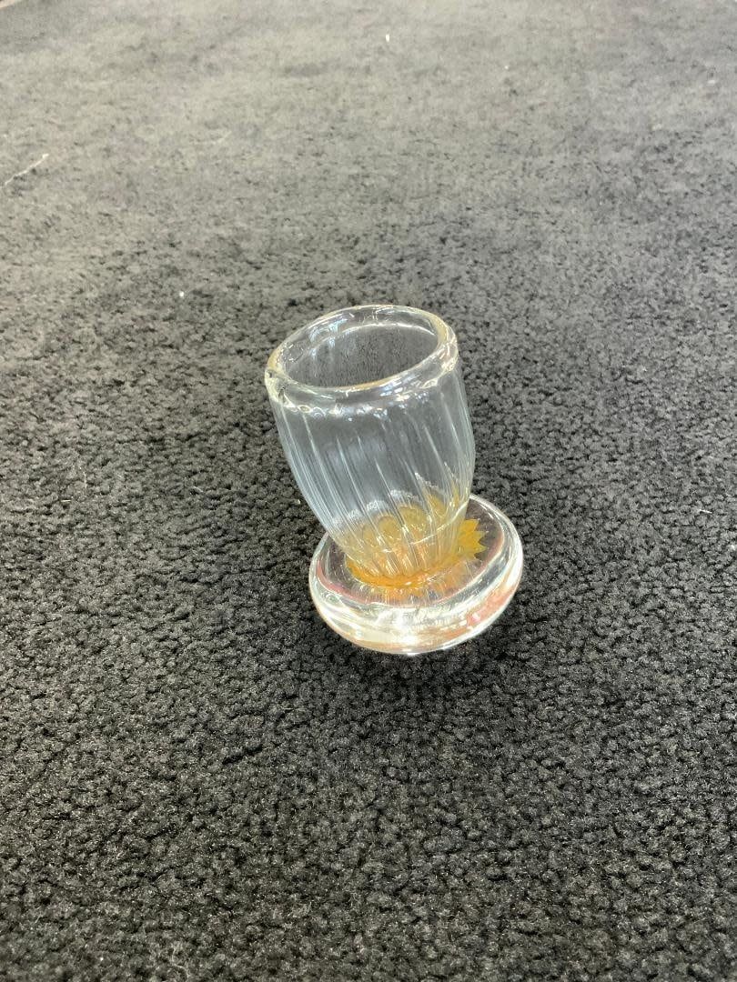 Kevin Beecher Pink Fumed Bottom Shot Glass