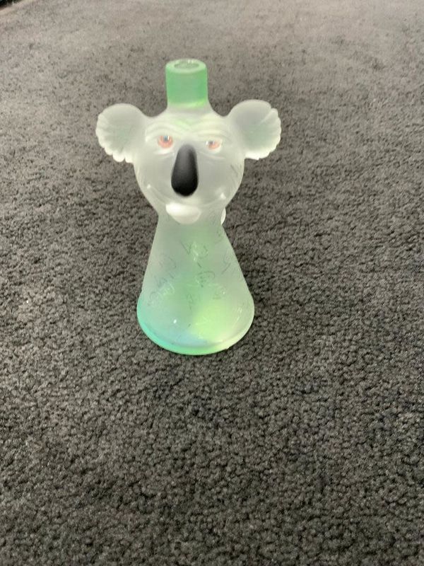 Aaron U Glass Sandblasted Koala Jammer Waterpipe