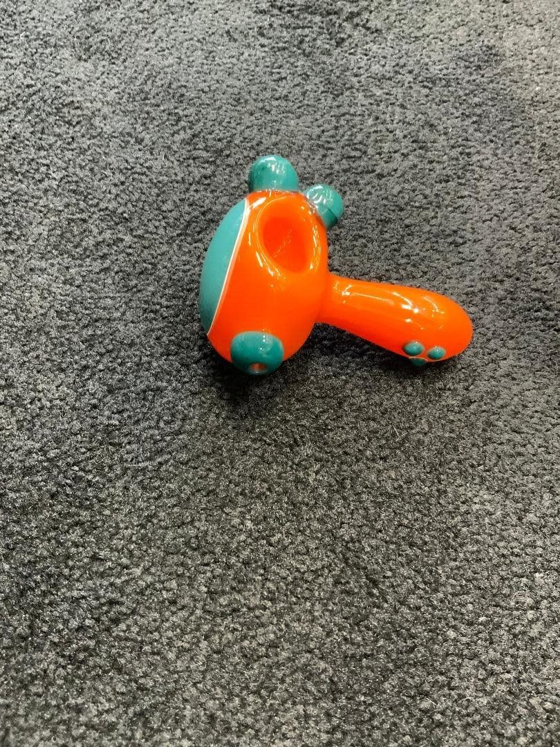 Punky Glass Orange/Teal Handpipe
