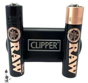 RAW x Clipper Full Metal Lighter Black/Rose Gold