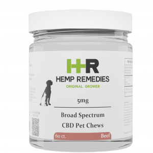 Hemp Remedies 5mg Broad Spectrum CBD Pet Chews 60ct Beef