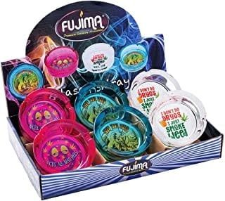 Fujima Sayings Glass Ashtray 3.5" Asst Styles