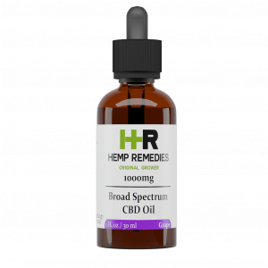 Hemp Remedies 1000mg Broad Spectrum CBD Oil Grape