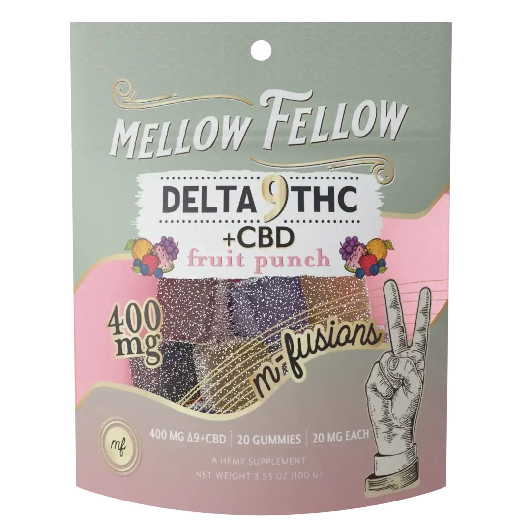 Mellow Fellow - M-Fusions - 400mg - Delta 9 - Fruit Punch - 20 Ct
