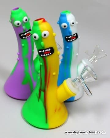 5.5&#39;&#39; Silicone Pickle Beaker Water Pipe With Bowl