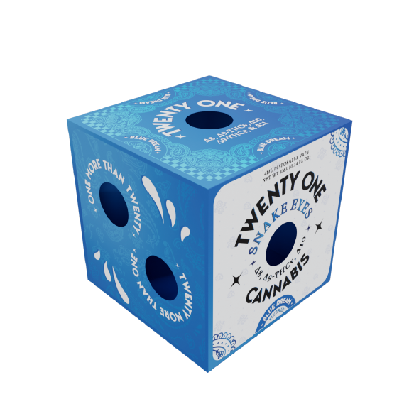 Twenty One Disposable 4ML Snake Eyes Blend - Blue Dream (Sativa/Hybrid)