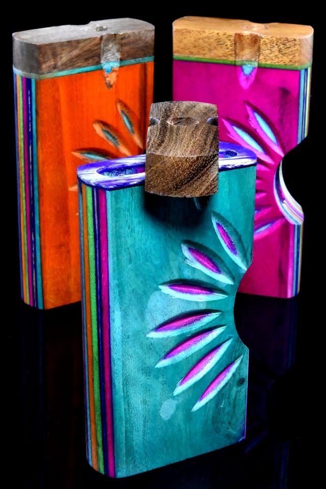 Large Multicolor Striped Side Cut Flower Dugout