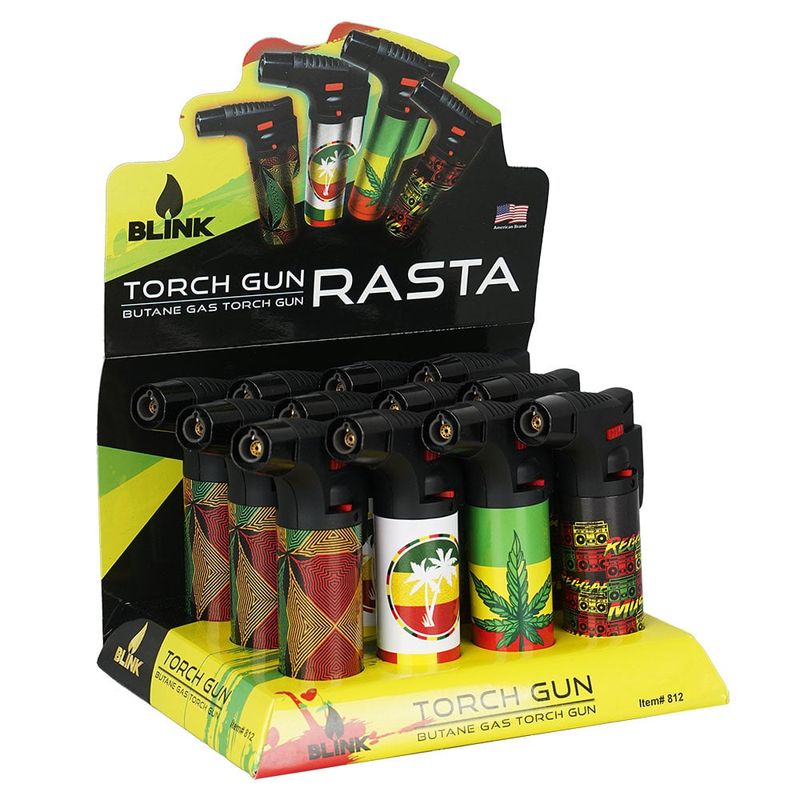 Blink Torch Gun Lighter Rasta