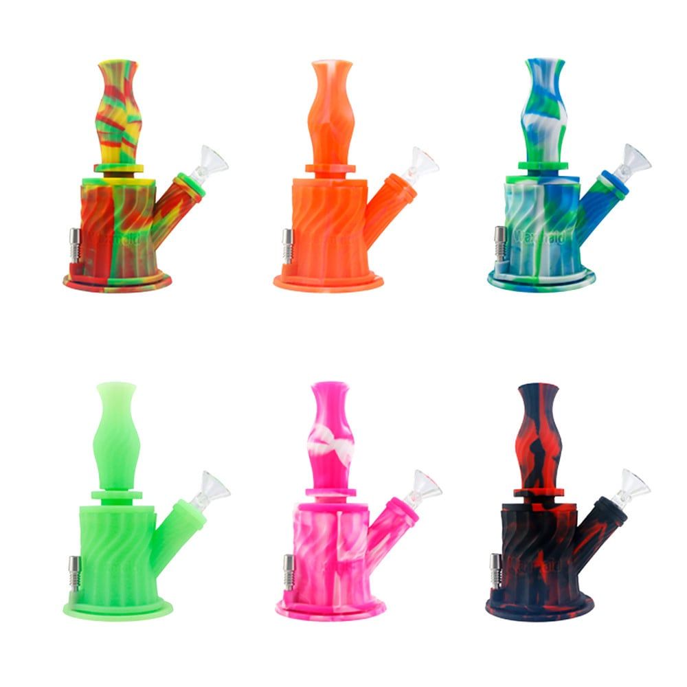 3 In 1 Silicone Water Pipe 7&quot;