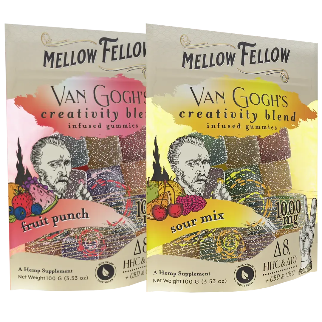 Mellow Fellow - M-Fusion - 1000mg - Van Gogh&#39;s Creativity - Fruit Punch - 20 Ct