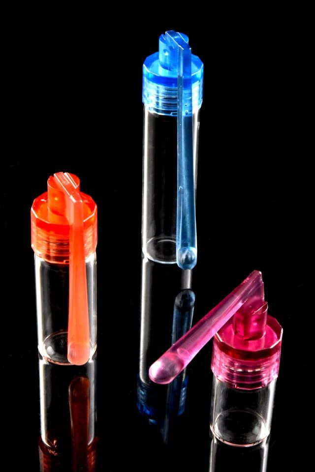 Plastic Bullet Snuff Vial with Spoon