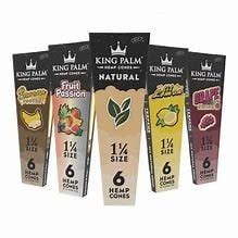King Palm Hemp Cones 1 1/4 6pk Banana Foster